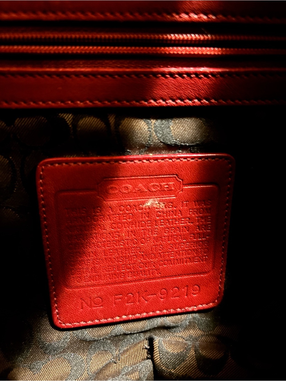 Red Vintage Coach Ergo Hobo Shoulder Bag y2k - Picture 6 of 6